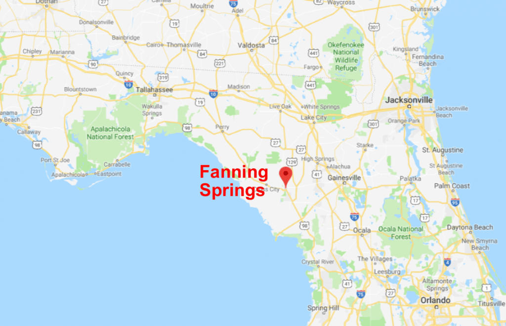 Fanning Springs Map