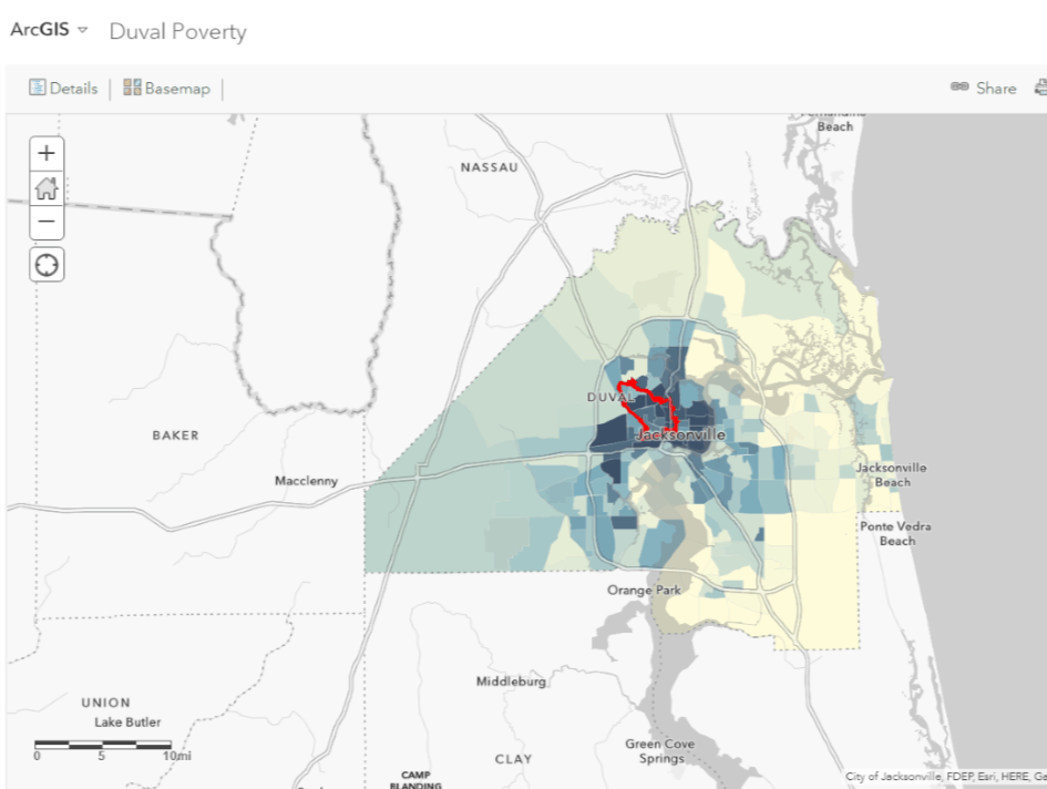 Duval County Povery Map