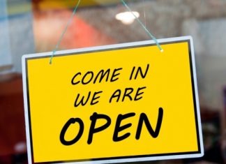open sign