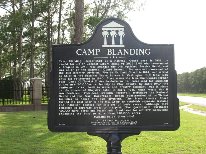 Camp Blanding Marker ( Obverse), Starke, Fl.