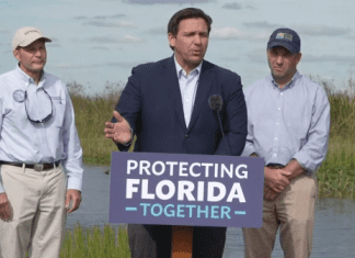 Governor Ron DeSantis in Everglades