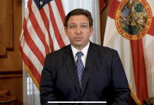 Ron Desantis in his office