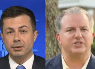 Transportation secretary Pete Buttigieg and Florida CFO Jimmy Patronis