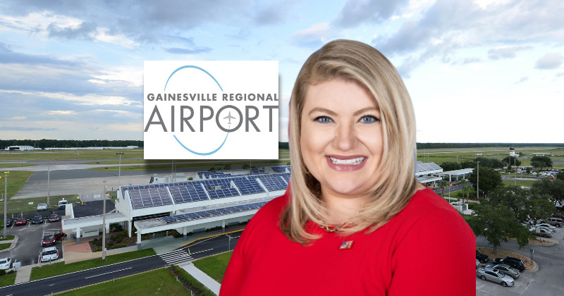 Gainesville airport with congresswoman
